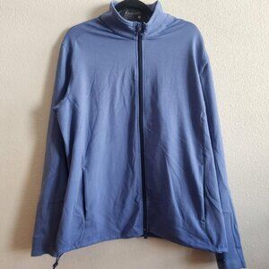 Greyson Jacket Mens XL Blue Full Zip Stretch Drawcord Golf Lightweight Pullover